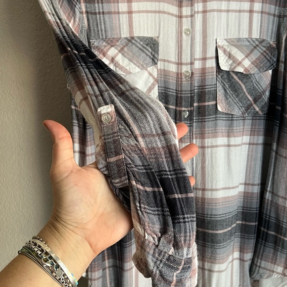 Olive + Oak Rose Gold Zipper Detail Button Down Top - Picture 5 of 5